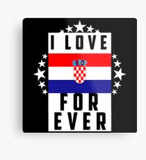 Croatia/Flag/Love Metal Print
