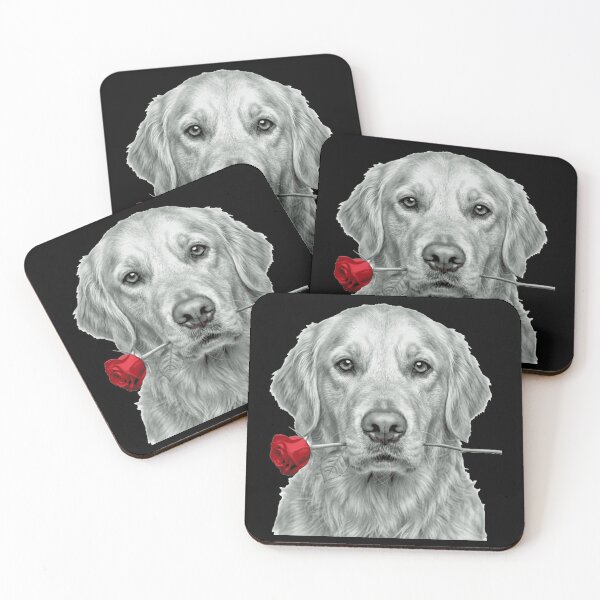 Item preview, Golden Retriever with Red Rose designed and sold by FiscalFashions.