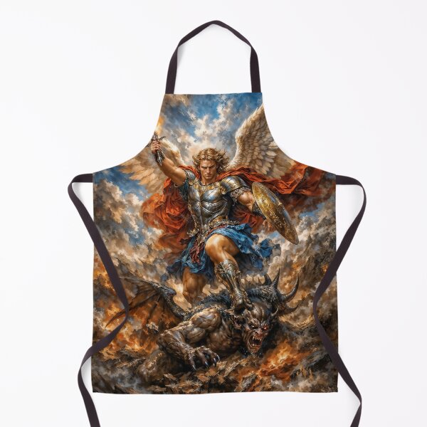 Item preview, Divine Warrior Archangel Michael fighting Satan designed and sold by AliceWhiteDF.