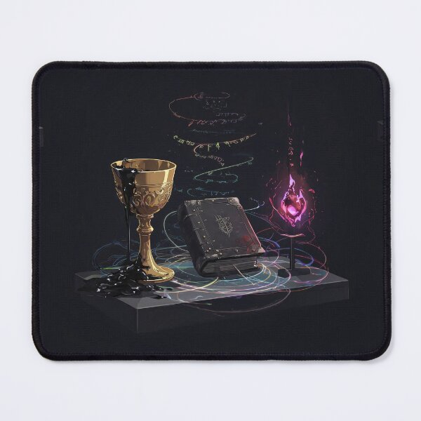 Item preview, Ritual of the Abyss: Dark Anime Grimoire, Tainted Golden Chalice and Arcane Purple Flame designed and sold by MouradStudio.