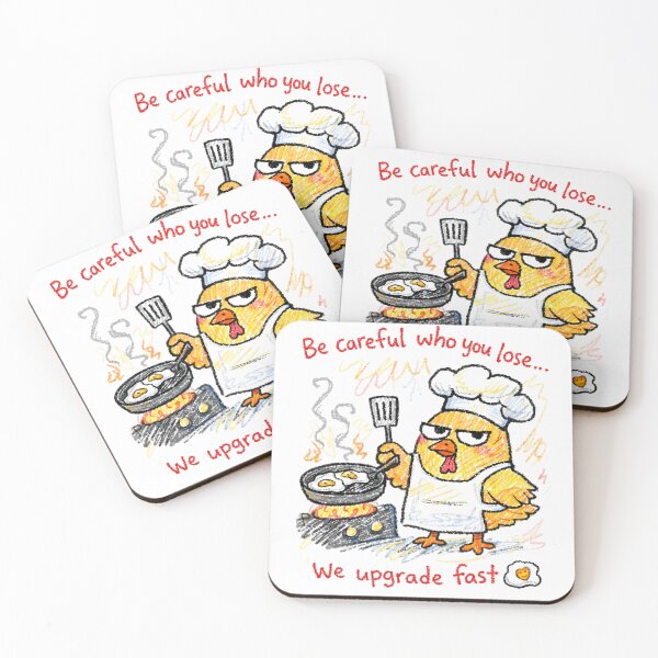 Item preview, Savage Chicken Chef Cooking Eggs Funny Dark Humor Doodle Art Shirt designed and sold by LineLoo.