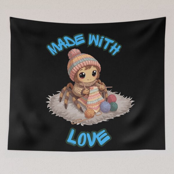 Item preview, Cute Knitting Spider: Made With Love designed and sold by Vivid-Insanity.