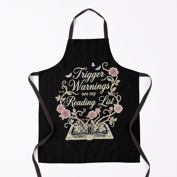Item preview, Trigger Warnings Are My Reading List Gothic Bookish Design designed and sold by Seeding Serendipity.