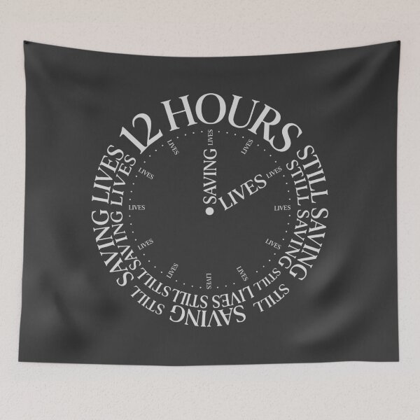 Item preview, ICU Nurse Still Saving Lives – Minimal Typographic Clock Design – Tote Bag designed and sold by KiwyStudio.