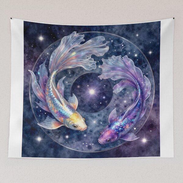 Item preview, Cosmic Iridescent Yin Yang Fish designed and sold by Shelley Loewnau-Jones Studio.