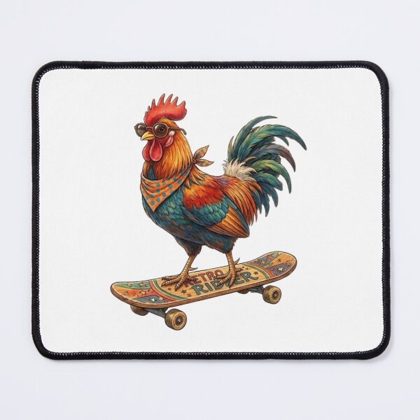 Item preview, A Funky Skateboarding Rooster Illustration designed and sold by KrisGraphic45.
