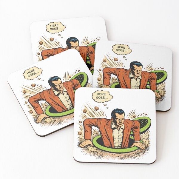 Item preview, Retro Comic Illustration Manhole Escape Scene Design for Vintage Comic Fans designed and sold by RickE.
