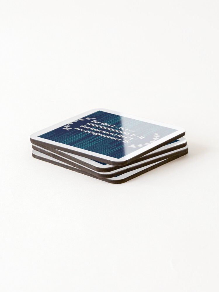 Thumbnail 4 of 5, Coasters (Set of 4), For Loop "I Are Programmer" JavaScript Meme designed and sold by GUINewAlex.