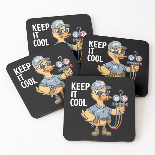 Item preview, Keep it Cool, HVAC Technician Duck Cartoon designed and sold by TEESPRIT.