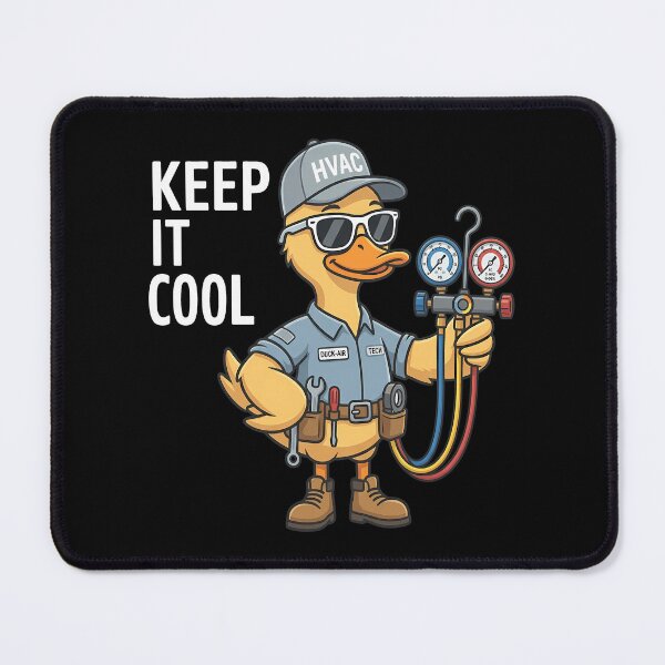 Item preview, Keep it Cool, HVAC Technician Duck Cartoon designed and sold by TEESPRIT.