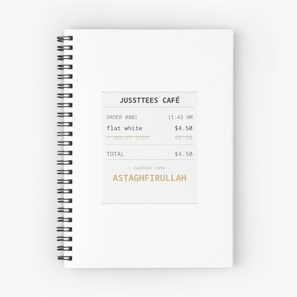 Item preview, Decaf Astaghfirullah Funny Muslim Coffee Lover Minimalist Islamic Humor Modern Muslim Apparel Gold designed and sold by JusstTees.
