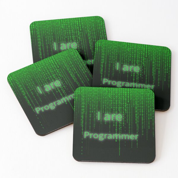 Item preview, Matrix Code "I Are Programmer" Green Binary designed and sold by GUINewAlex.