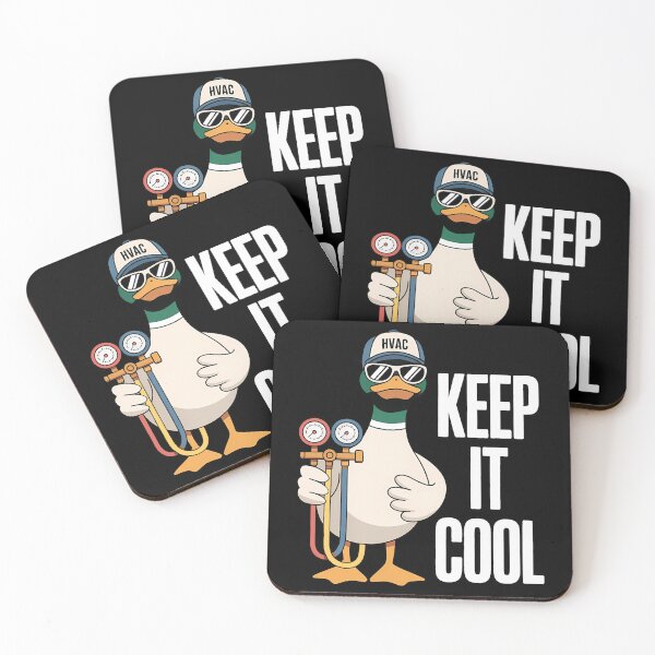 Item preview, Keep it Cool, HVAC Technician Duck Cartoon designed and sold by TEESPRIT.