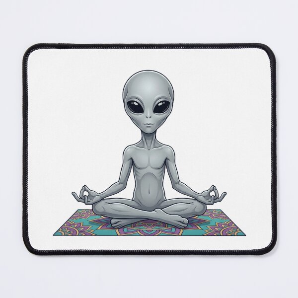 Item preview, Zen Alien Yoga Lotus Pose On Colorful Mat designed and sold by Kvarny.