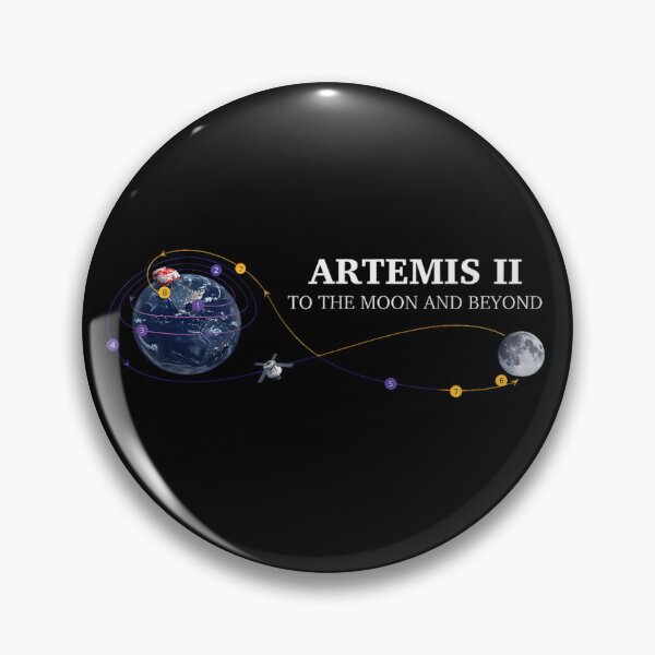 Item preview, Official Artemis II Moon Mission Path Crewed Orion Spacecraft Flight Diagram designed and sold by EricCotanori.