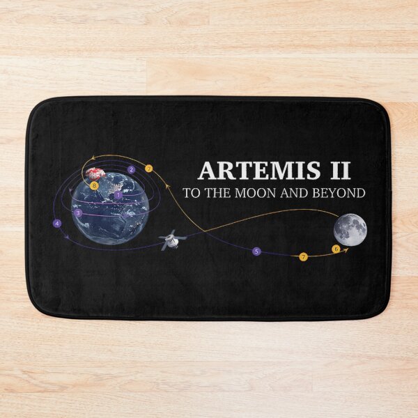 Item preview, Official Artemis II Moon Mission Path Crewed Orion Spacecraft Flight Diagram designed and sold by EricCotanori.