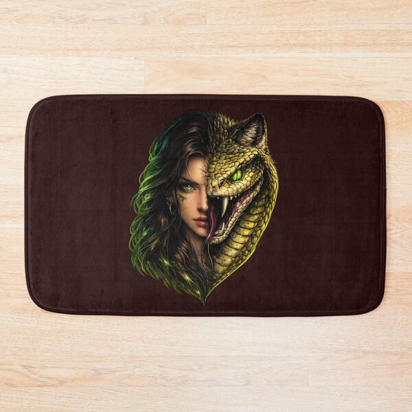 Item preview, Half Woman Half Snake Neon Fusion – Dark Fantasy Streetwear Sticker designed and sold by KrishAuraa.