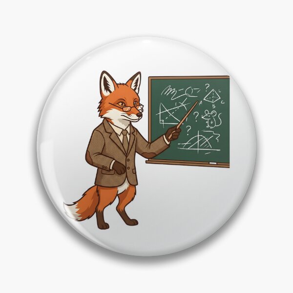 Item preview, Smart Fox Professor In Tweed Jacket At Chalkboard designed and sold by Kvarny.