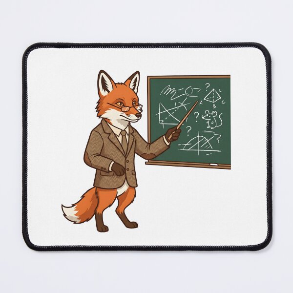 Item preview, Smart Fox Professor In Tweed Jacket At Chalkboard designed and sold by Kvarny.