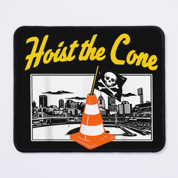 Item preview, Funny Hoist The Cone Pirate Traffic Cone Jolly Roger Baseball Stadium Art designed and sold by EricCotanori.