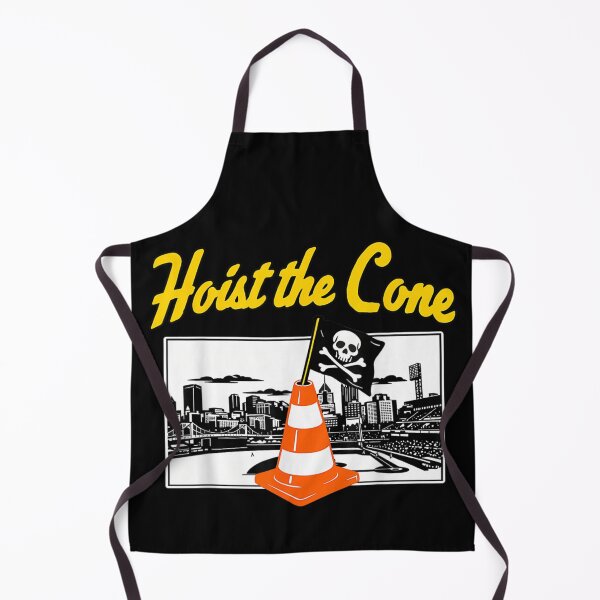 Item preview, Funny Hoist The Cone Pirate Traffic Cone Jolly Roger Baseball Stadium Art designed and sold by EricCotanori.