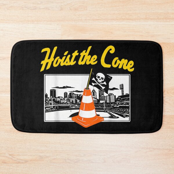 Item preview, Funny Hoist The Cone Pirate Traffic Cone Jolly Roger Baseball Stadium Art designed and sold by EricCotanori.