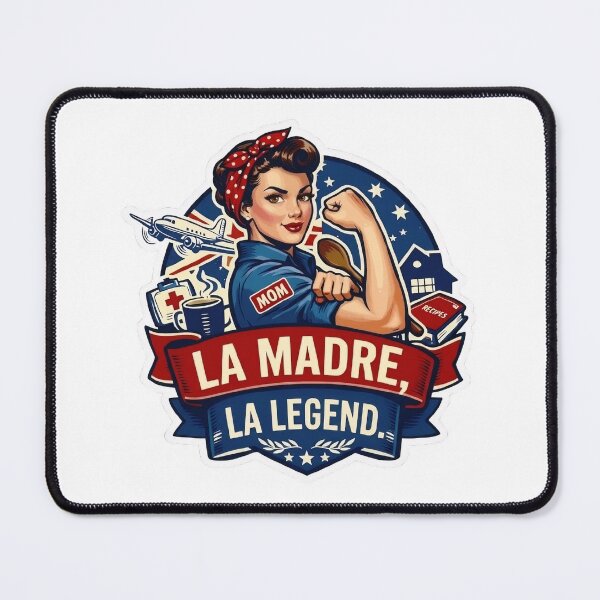 Item preview, Mother’s Day La Madre, La Legend retro Rosie the Riveter inspired design designed and sold by MuggyandMo.