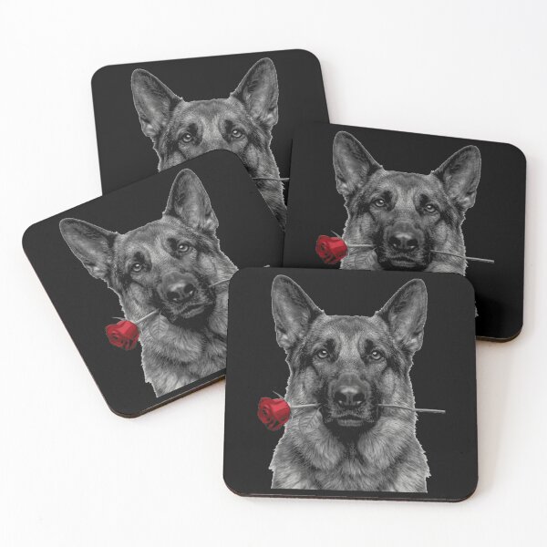 Item preview, German Shepherd with Red Rose designed and sold by FiscalFashions.
