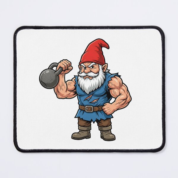 Item preview, Funny Muscle Garden Gnome Flexing Kettlebell Gym Humor designed and sold by Kvarny.