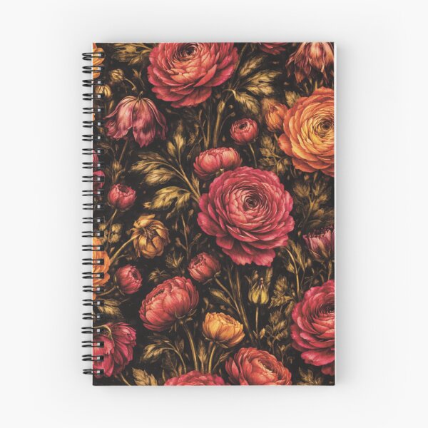 Item preview, Dark Buttercup Floral Pattern designed and sold by Velvet Botanica Atelier.
