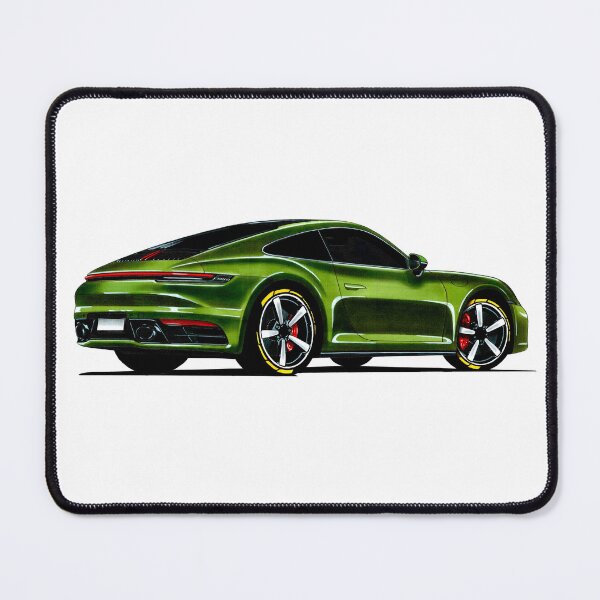 Item preview, Exclusive drawing legendary green sport car 911 Carrera Coupe Type 992 with flat engine designed and sold by Cars23.