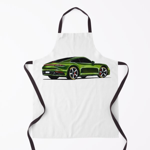 Item preview, Exclusive drawing legendary green sport car 911 Carrera Coupe Type 992 with flat engine designed and sold by Cars23.