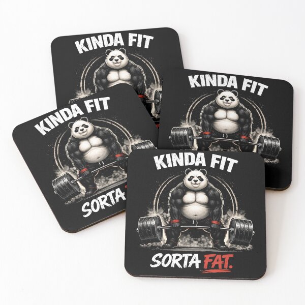 Item preview, Kinda Fit Sorta Fat Gym Panda Weightlifting Workout Fitness designed and sold by Kladhadredo.