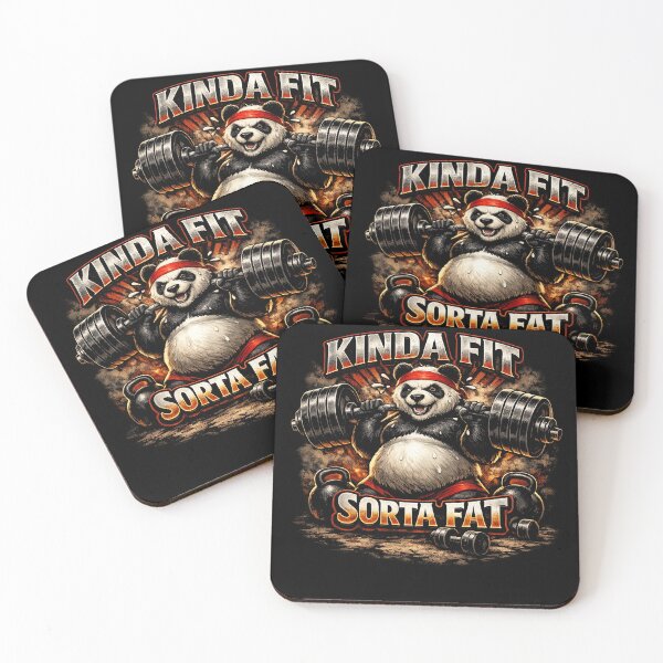 Item preview, Kinda Fit Sorta Fat Gym Panda Weightlifting Workout Fitness designed and sold by Kladhadredo.
