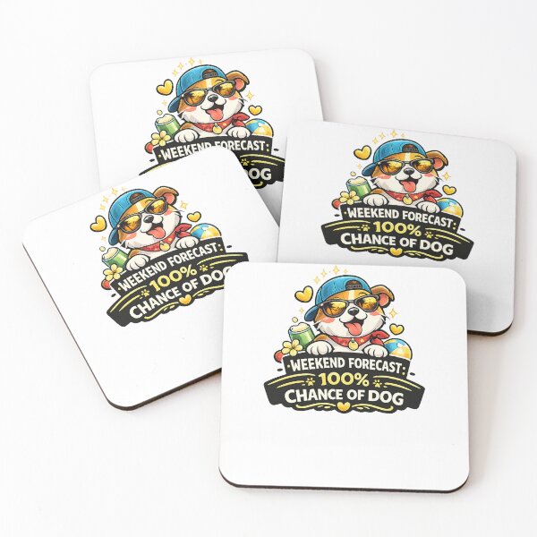 Item preview, Weekend Forecast 100 Percent Chance of Dog Funny Design designed and sold by StyleLap.