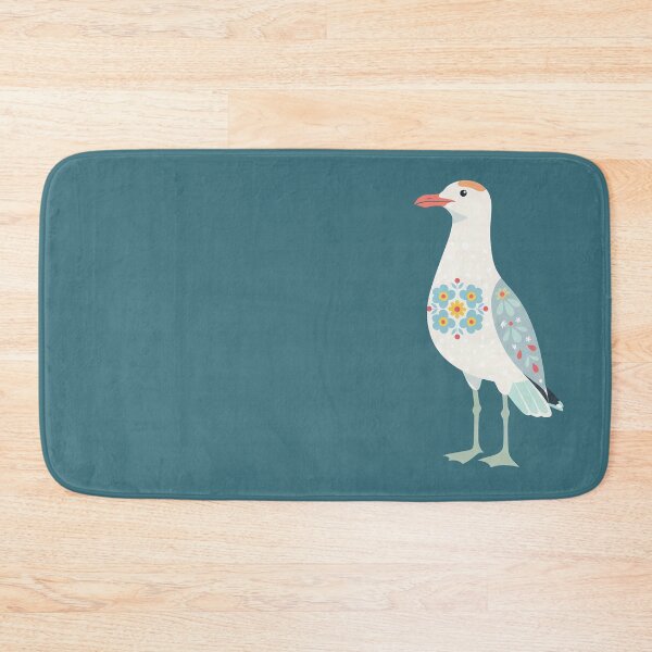 Item preview, Floral Folk Art Seagull – Scandinavian Folk Art by heidiannemorris © designed and sold by FOLK ART FUSION by heidiannemorris.