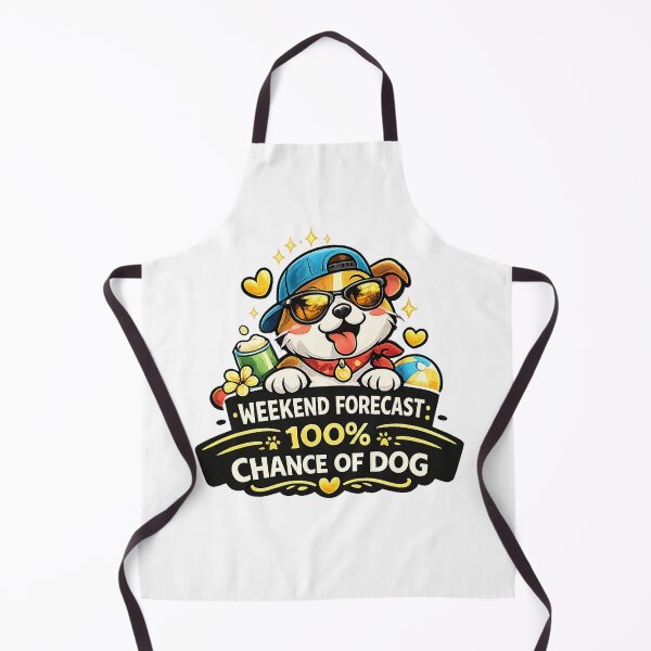 Item preview, Weekend Forecast 100 Percent Chance of Dog Funny Design designed and sold by StyleLap.