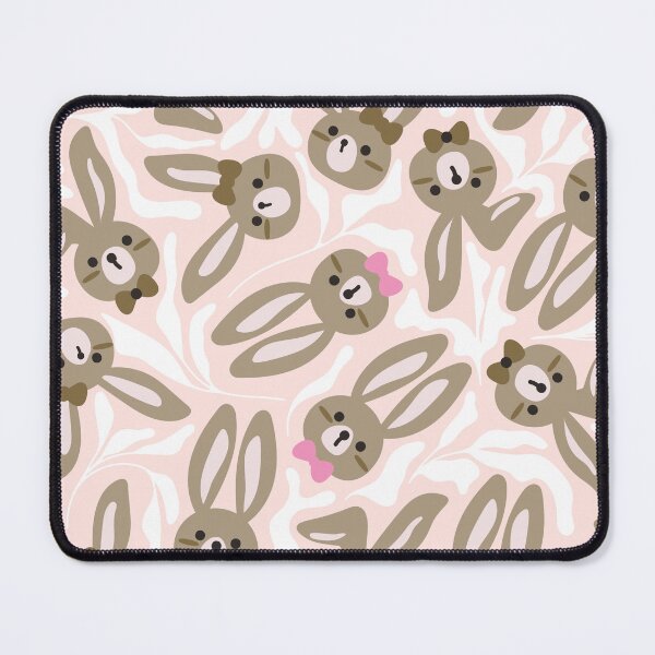 Item preview, Cute Bunny Faces Seamless Pattern Minimal Kawaii Pastel Aesthetic Design designed and sold by Vibe Candy studio..