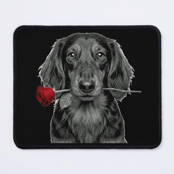 Item preview, Dachshund with Red Rose designed and sold by FiscalFashions.