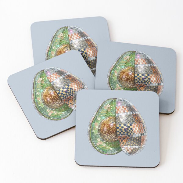 Item preview, Japanese Traditional Patterns Mosaic Avocado Disco Ball designed and sold by SakuraMarket26.