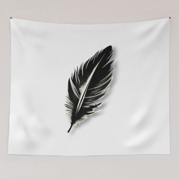 Item preview, Bold Black Feather Minimal Strong Design designed and sold by StyleBloomes.