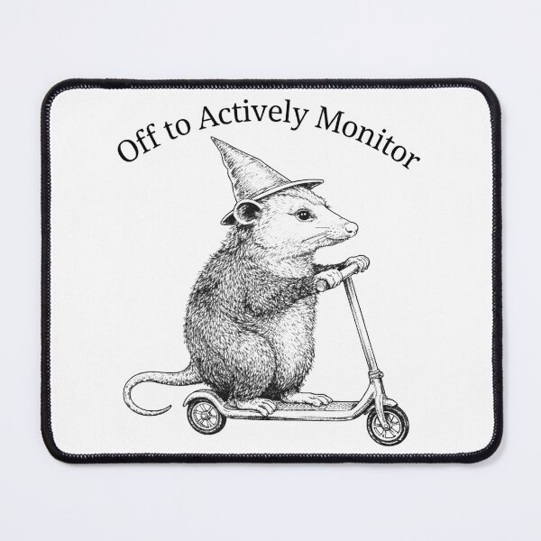 Item preview, Off to Actively Monitor Funny mouse Witch designed and sold by Kladhadredo.