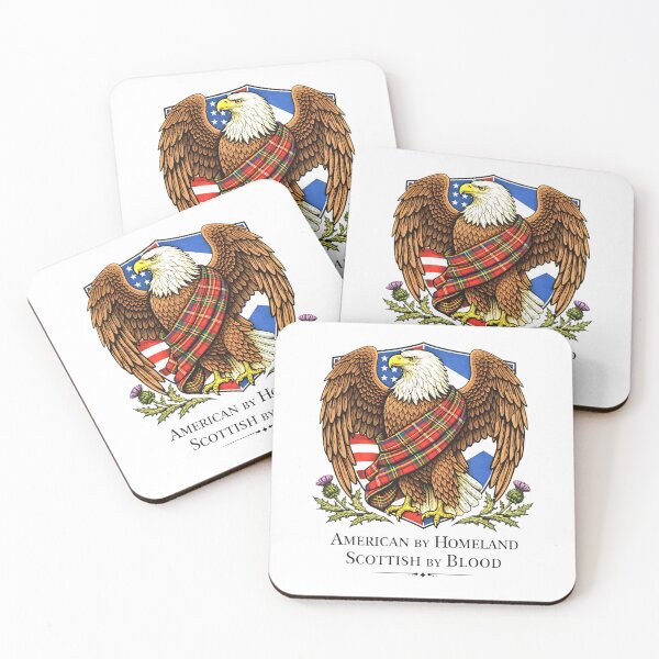 Item preview, Scottish American Eagle Tartan Flag Heritage Pride Sticker designed and sold by ArcanePrintsxo.