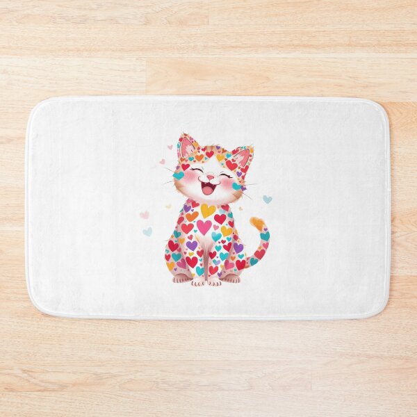 Item preview, A Cute Kitten Covered in Brightly Coloured Hearts designed and sold by Soulstar Designs.