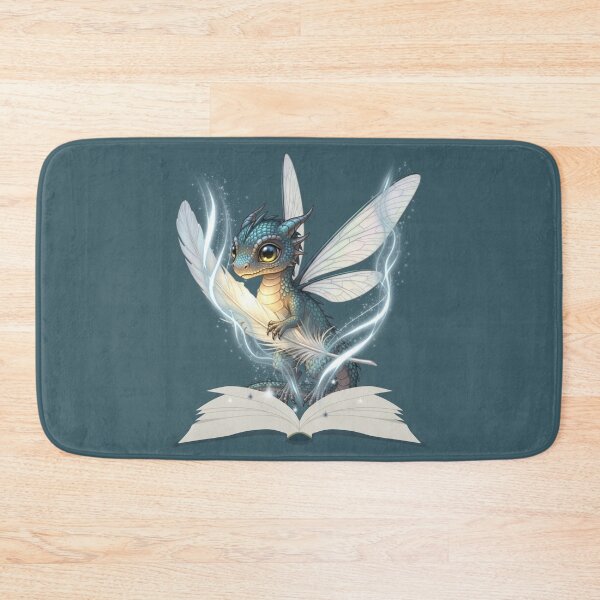Item preview, Adorable Baby Dragon with Feather and Book designed and sold by Szpaku desart .