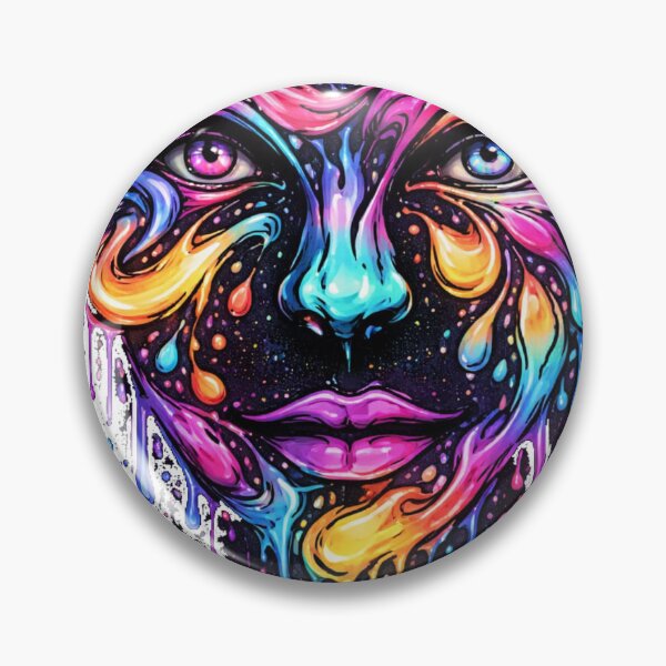 Item preview, Color Splash Face T-Shirt – Vibrant Drip Art Graphic Design designed and sold by KDesignCrafts.