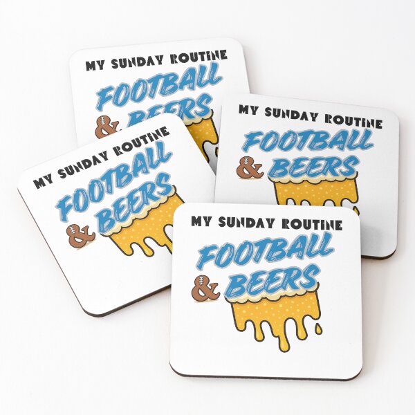 Item preview, Detroit Lions My Sunday Routine Football Beers designed and sold by ThatFootball12.