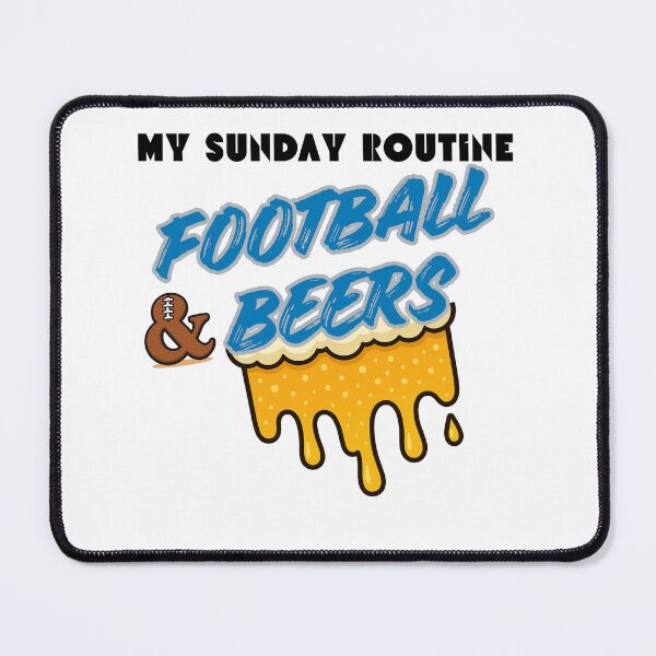 Item preview, Detroit Lions My Sunday Routine Football Beers designed and sold by ThatFootball12.