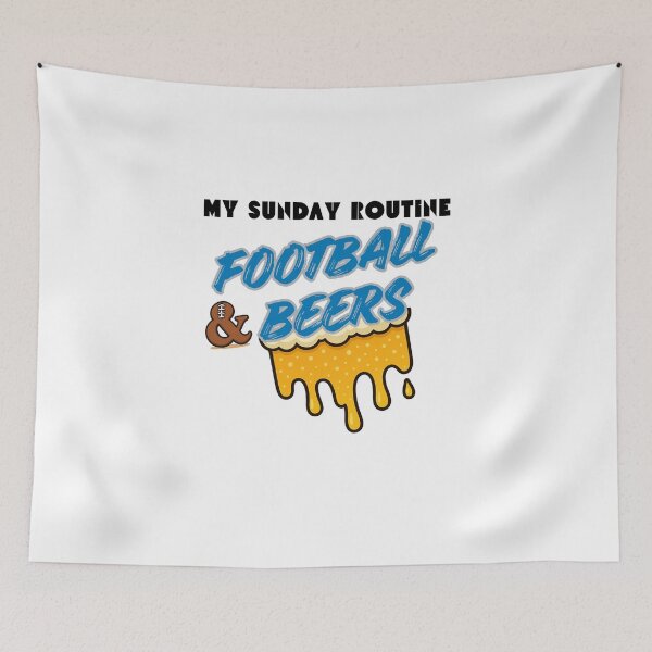 Item preview, Detroit Lions My Sunday Routine Football Beers designed and sold by ThatFootball12.