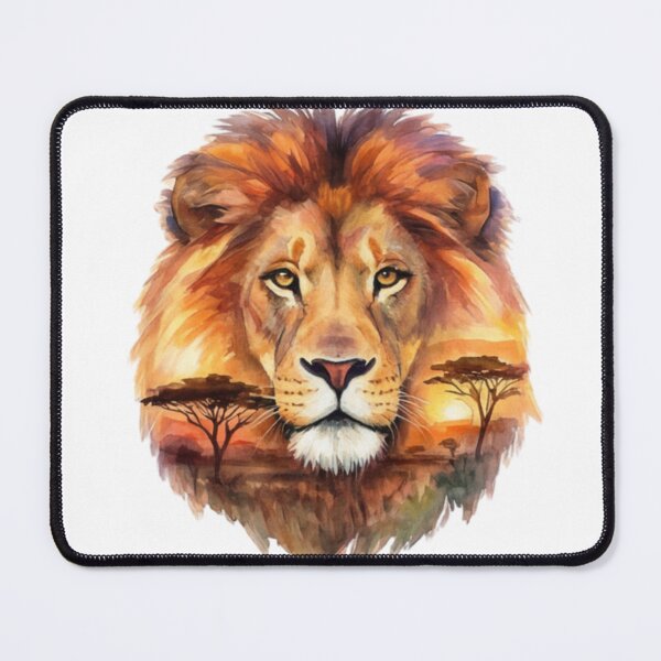 Item preview, Lion's head in the savannah, Double Exposure designed and sold by KriegerTJ.